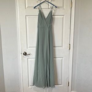 Spaghetti strap bridesmaid dress